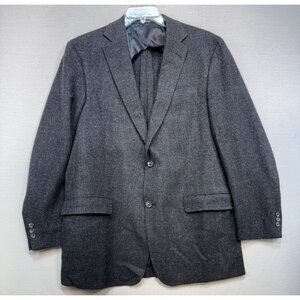 Hart Schaffner Marx Mens 42L Gray Wool Blazer Classic Academia Scholar